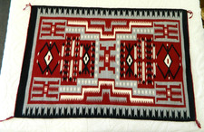 Authentic Navajo Native American Storm Rug w Certificate & Photo w Weaver picture