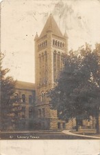 J62/ Champaign Urbana Illinois RPPC Postcard c1910 Library Tower  234 picture