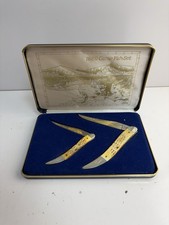1989 Case XX Game Fish Knife Set Rainbow Trout & Largemouth Bass picture