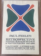 1970s Vintage Paul Feeley Art Exhibition Print Ad Original picture