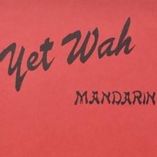 1970s Yet Wah's Mandarin Cuisine Menu North Point Street Pier 39 San Francisco picture