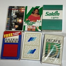 Vintage Cigarette Advertising Playing Cards Lot 6 Decks Kent Kool Salem USA picture