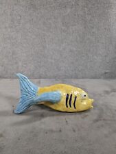Goofy Handmade And Hand painted Blue And Yellow Fish picture