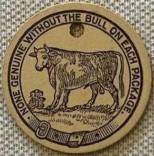 Antique Bull Durham Tobacco Paper Plug Tag š 1900sā1920s NOS ā Durham NC picture