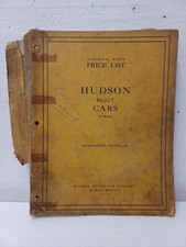 1941 Hudson Built Cars ALL MODELS Numerical Parts Price List Original RARE picture