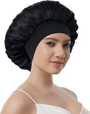 100% Mulberry Silk Bonnet for Sleeping Women,Pure Real Silk Bonnet picture