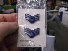 USAF - SENIOR AIRMAN E4 - DRESS COLLAR RANK PIN - AIR FORCE - SERGEANT - PAIR picture