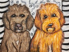 LABRADOODLE Gothic dog Art 2.5
