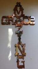 Amazing Grace Cross - Metal Wall Art - Copper 18