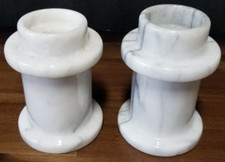 Vintage Pair Marble Candleholders picture