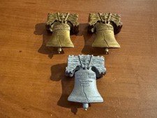 BSA, Three (3) Vintage Plastic Liberty Bell Neckerchief Slides picture