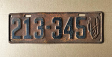 1927 Illinois Vintage License Plate 213-345  picture