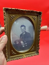VTG 60s USA Navy Man In Unform Picture Framed  picture
