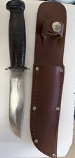 Vintage WWII Camillus NY Mark 1 Military Combat Knife & New Leather Sheath picture