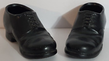 VINTAGE PAIR CERAMIC DECORATIVE BLACK SHOE MADE IN ENGLAND COLLECTIBLE picture