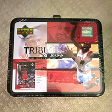 Upper Deck Tribute to Jordan 1998-99 NBA Basketball Metal Lunch Box Tin picture