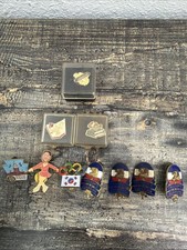 Vintage Enamel Pin Lot – Freedom's Guardian, Olympic & Mixed Pins picture