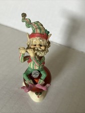 Enesco North Pole Village Tiddles Flute Playing Elf, No Box, Please Read picture