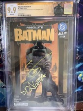 Absolute Batman 1 1st Print 2x Signed CGC 9.9 POP 2 picture