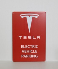 NEW Tesla Logo Parking Sign EV Electric Car on 8