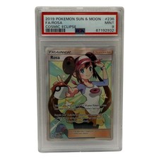 2019 Pokémon Sun & Moon Cosmic Eclipse Rosa Full Art #236 PSA 9 MINT picture