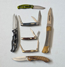 Gerber Buck Schrade 7pc Pocketknife Lot 1-3 Blade Stainless Slipjoint Opener picture