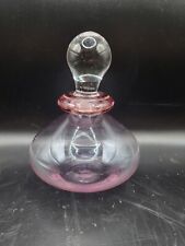Hand Blown Purple/Pink Glass Perfume Bottle picture