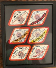 Vintage 1920s Appleton Soda Bottle Labels - Framed picture