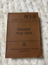US Army Engineer Field Data FM 5-34 December 1965 Military Field Manual picture
