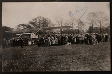 Mint USA Real Picture Postcard RPPC Early Aviation Maurice Farman Pilot Signed picture