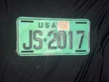 Vintage US Forces In Germany License Plate NJ-6844 picture