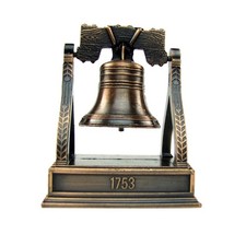 Bronze Metal Liberty Bell Miniature Replica Die Cast Novelty Pencil Sharpener picture