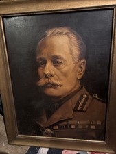 vintage Original Oil Portrait Of Military Man Late 1800S Early 1900S picture