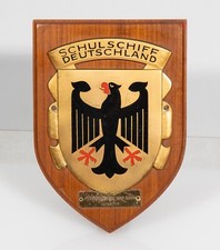 Vintage German Military Schulschiff Deutschland Naval Ship Plaque Bundeswappen picture