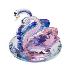 London Boutique Crystal Blue Pink Swan, Crushed Diamond Display,Ornaments picture
