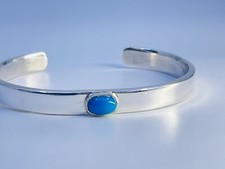sterling silver paul stuingston sleeping beuity navajo cuff bracelet. Small Size picture