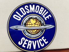 Oldsmobile service metal sign beautiful round picture