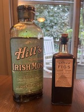2 Antique Labeled Medicine bottles-Lash's Bitters Co.+Syrup of Figs (lot of 2) picture