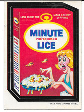 Wacky Packs Series 1 Minute lice White Back 1973 Topps picture