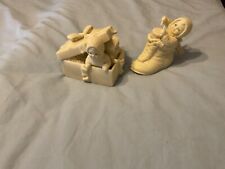 VINTAGE Lot Of 2 Snow Babies In Gift Box & Drummer Baby In Boot picture
