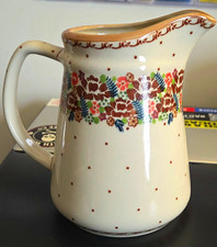 Polish Pottery Unikat Pitcher picture