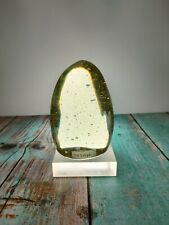 Andara Crystal Polished Clear Yellow Bubble 1430gr with base for Decoration picture