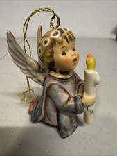 Vintage 1992 Goebel Ornament Kneeling Angel w/Candle Light Up the Night picture