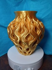 Crevasse Sculptural Vase – Modern Decorative Vase, Carved Geometric Centerpiece picture