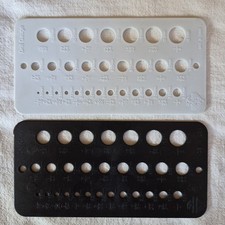 2 Vtg. Handyman Club Of America Drill Gauges Black & White Plastic 1/16