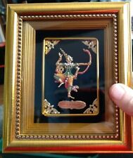 Wall Deco hanging Temple Guardian (YAK) golden frame made in Thailand. picture