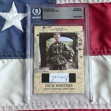 Dick Winters Beckett Handwriting Cut from BAND OF BROTHERS Autograph Letter picture