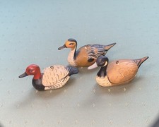 Vintage Enesco Wild Duck Painted Figurines 80’s Made In Hong Kong Lot Of 3 Good picture