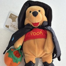 Vintage Disney Store Winnie The Pooh Witch Plush 2000 Halloween Bean Bag BNWT picture