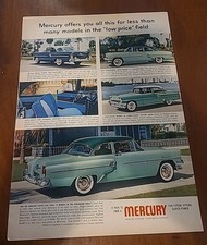 Mercury Ford Vintage 1955 Print Ad 10x13 picture